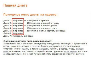 Тут неправильно
день:1 литр пива + 100 грамм гречки
день: 2 литра пива + 100 грамм вареной курицы
и так далее