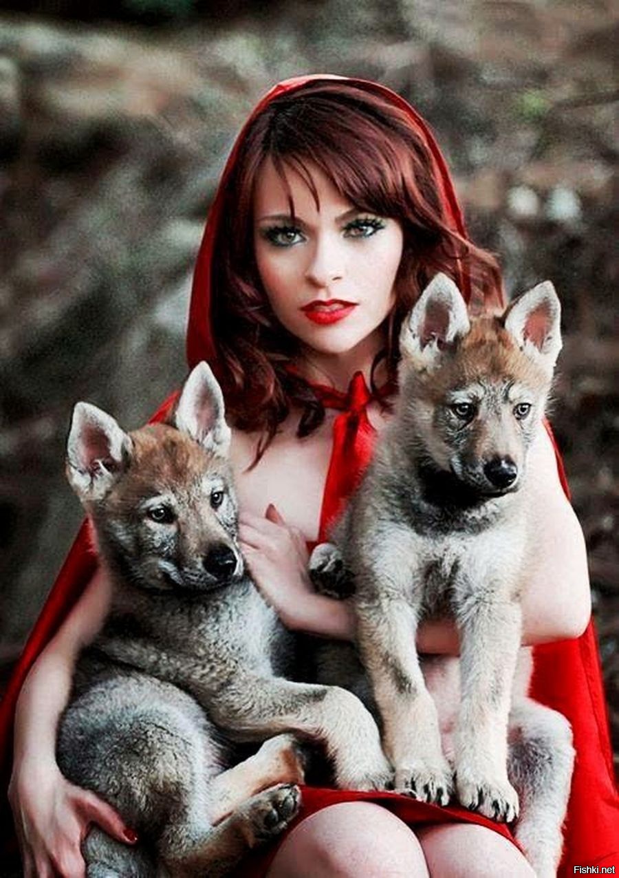 Какая интрига за этим фото! :)
Как, интересно, развивались отношения между волком и красной щапочкой? Не по-книжному?