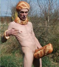 Скот вонючий, тварь подзаборная.Это же хлеб, ХЛЕБ!Есть места на земле, где за ним в очередях стоят, а этот *удак...Паскуда.
