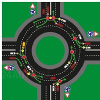 Я уже в какой-то из фишек выкладывал правила проезда перекрёстка с круговым движением. Кину еще раз.
А вот вина орла в том, что во первых, надо было занимать заранее правый ряд для выезда с круга. А во вторых, надо включать поворот заблаговременно. Включи он его раньше, пазик заметил бы это и пропустил.
ПДД 8.2. Подача сигнала указателями поворота или рукой должна производиться заблаговременно до начала выполнения маневра и прекращаться немедленно после его завершения (подача сигнала рукой может быть закончена непосредственно перед выполнением маневра) . При этом сигнал не должен вводить в заблуждение других участников движения. Подача сигнала не дает водителю преимущества и не освобождает его от принятия мер предосторожности.