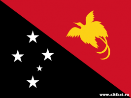 Папуа-Новая Гвинея. 5 звезд- созвездие" Южный крест". Райская птица только там и встречается.