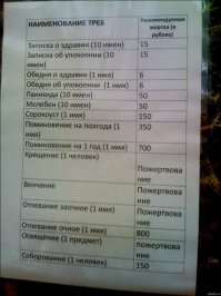 Цены ЗАО "РПЦ"
p.s.: Не знаю правда это или нет. Люди говорят, что рентабельнее церковных свечей только героин.