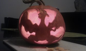 я вчера тоже сделал сыну в школу .
не судите строго, первый раз резал тыкву.