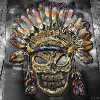 Выжигание по металлу ))) Проще говоря, сварщик 99-го левела )))