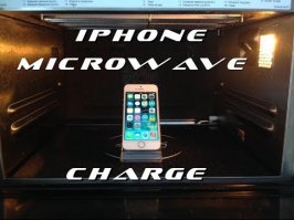 В IOS 8 добавили функцию быстрой зарядки айфона в микроволновке.