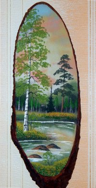 А у нас и сейчас висит такая картина, только она еще и камешками украшена.