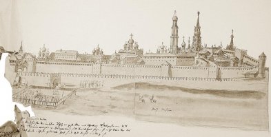 Ещё любопытный момент это стены кремля, почему бойницы в виде хвоста ласточки, на всех картинах приведённых в фишке и мною в комментарии над стеной нету крыши, а между тем ласточкин хвост предназначен для удержания стропил крыши. Первые 3 гравюры 17 века.