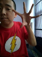 А еще я могу тискать обе сиськи одной рукой!..