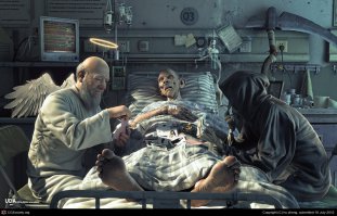 А мне вот эта очень понравилась!Не удивлюсь, если в  конце жизни так и есть:)