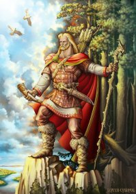 Рисунки хороши, но очень-очень фантезийно. Если не делать надписи, то узнать можно только бабу-ягу и то с натяжкой. Такое ощущение, что рисовали скетчи к Вахе.  Мне больше нравится Сергей Суворов.