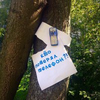 Мне одному показалось, что телефон прибит гвоздем к дереву через экран?