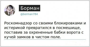 "Роскомнадзор это голова. Ему палец в рот не клади".