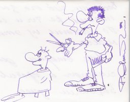 тут наоборот клиент нормуль а парикмаХЕР бомж .так меня видят мои клиенты!!!