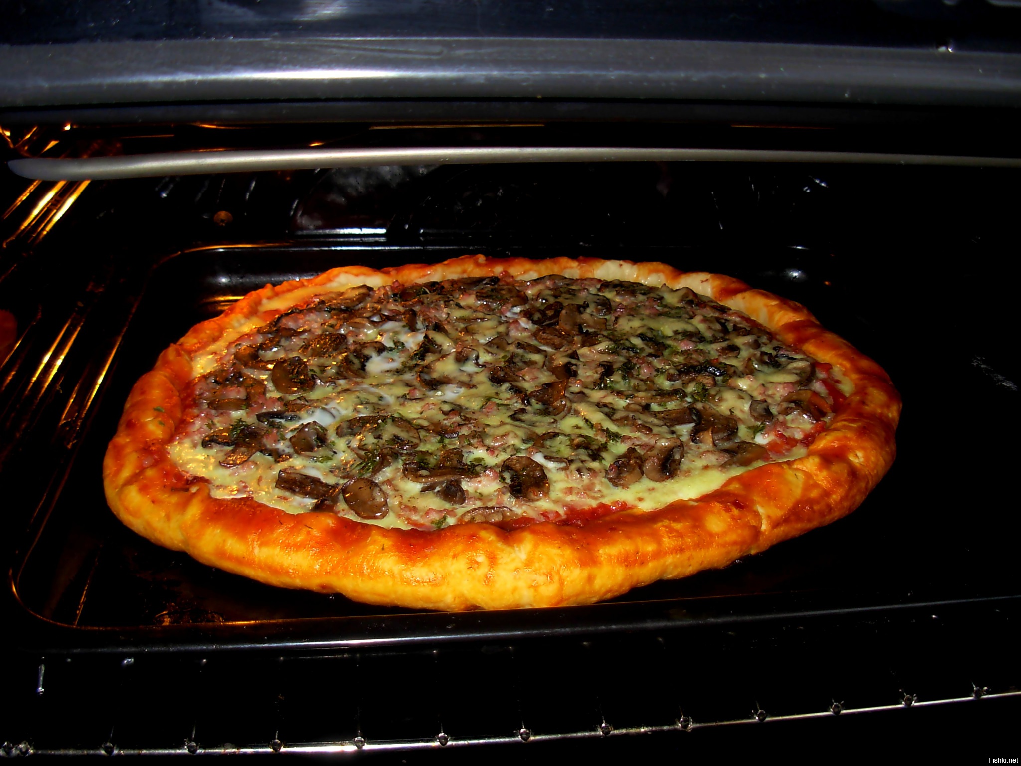 хрустящая пицца в духовке рецепт фото 94