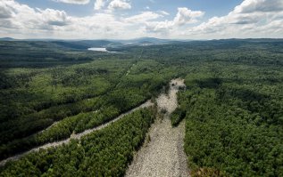 Летом тоже интересно смотрится. 
Все эти глыбы лежат в 3—4 слоя, т.е. от поверхности до грунта примерно 3—6 метров. Главное, чтобы нога меж камней не провалилась, а то будет как в «127 часов».