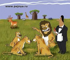 Вы кто такой? Я вас не звал! Иди назад в саванну