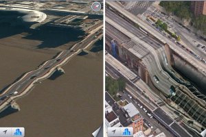 Я сначала подумал что первое фото это первые варианты работы Apple Maps, типа этих: