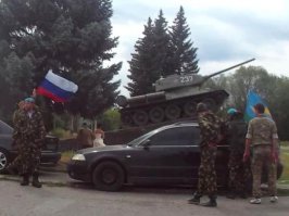 Было наши на этой тридцадьчетверке патрулировали город))))