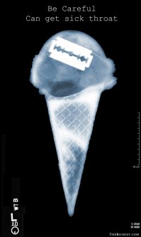 Вот я не пойму, она что, сразу после покупки понесла мороженое на рентген? Вы тоже так делаете?