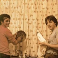 Майкл Джексон и Пол МакКартни на съемках клипа Say Say Say