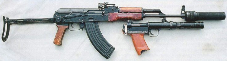 Наши гении еще и бесшумные подствольники делали!!!! (. На фотках Канарейка(на базе АКСУ) и Тишина(на базе АКМС).