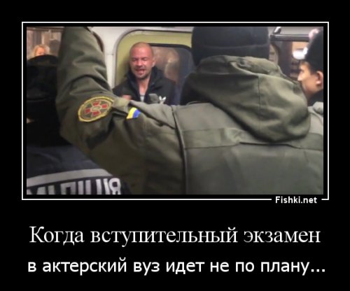 Хваленая киевская полиция толпой не могла скрутить хулигана в метро