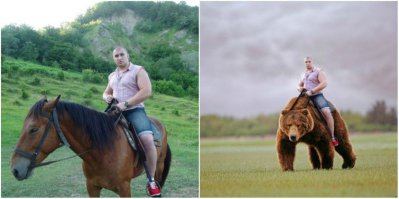 лошадь вместо медведя четко поставили.