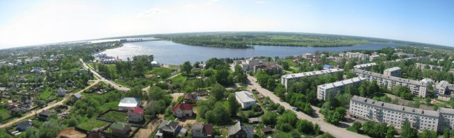 г. Углич с высоты 70 м.
