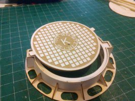 люк канализации макет лазерная резка и гравировка .