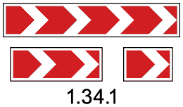 Там похоже впервые слышат о правилах ДД
1.34.1, 1.34.2 «Направление поворота». Направление движения на закруглении дороги малого радиуса с ограниченной видимостью. Направление объезда ремонтируемого участка дороги.

1.34.3 «Направление поворота». Направления движения на Т-образном перекрестке или разветвлении дорог. Направления объезда ремонтируемого участка дороги.