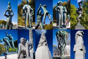 Парк скульптур Вигеланда - Норвегия, Осло.
Все голые, абсолютно все.