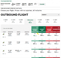 Да пожалуйста - сайт Alitalia, рейс Рим - Афины: