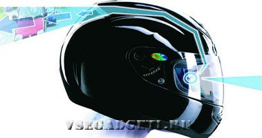 Шлем с зеркалом заднего вида