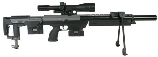 0.5 MOA?
DSR-1 <0.2 MOA

"Это значит, что пуля от линии прицеливания на 100 метрах отклонится не более чем на 2,9 см (1 угловая минута - это это 2,9089 см на 100 метрах)." 

Далеко не новая - привет из 80-х - L96 (AW), слонобой .  На 550 м 5 попаданий укладываются в круг 5 см у базовой модели под патрон 7,62х51. (