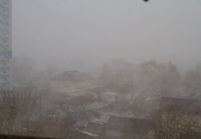 Воронеж 27.12.2015 Вид из окна с разницей 8 минут