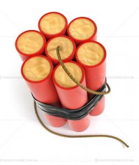 ну могу предположить только следующее: по принципу динамитной шашки, перемотать все и взрывать центральные петарды