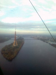 моё первое фото с дельтоплана на котором в первые полетал. Riga 2012 :)
