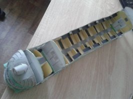 Прикольно ;)
А я тут моделированием увлекся, из бумаги и картона модели делать решил. Правда первый раз, опыта мало, поэтому немного коряво, но это всё потом выровняется, замажу и закрашу. Поэтому в конечном итоге не будет щелей и всяких косяков ;)