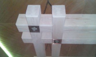 Вот это ЛЮСТРА из пустотелого фальшбруса. Сосна под "белый дуб".