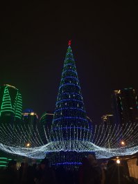 Красота невероятная! Очень приятно смотреть и рад за москвичей, прекрасные видимо выдались выходные, как минимум очень красивый город в эти праздники! Столица на высоте! Уверен что каждый город по своему красив, а вот вам елка из Грозного!))) Вчера фоткал. P.S. И да, я в курсе, хватит кормить Кавказ.