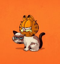 Garfield. Was grumpy before it became mainstrim :)
Гарфилд. Был сварливым, до того как это стало мэинстримом.