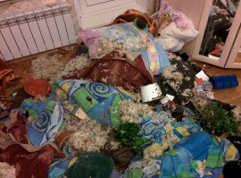 Жена сделала когда уходила.