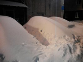 Первая ночь снегопада.
13 января 2016 года.