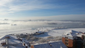 Зимняя Ангара из нашего окошка