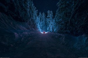    Зима — это шедевр на фотографии
