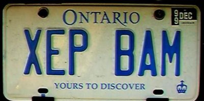 Забавные автомобильные номера в Онтарио