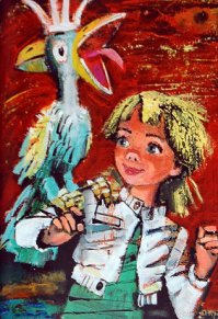 Мне тоже очень нравятся иллюстрации Евгения Мигунова. Жаль только, что практически все они черно-белые, кроме обложек книг. Есть еще одна интересная художница, которая иллюстрировала Булычева - Надежда Богуславская. Вот ее "Приключения Алисы".