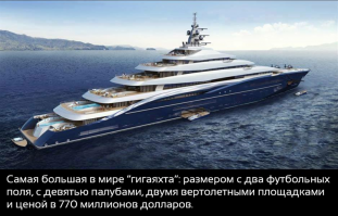 Я конечно понимаю что это не фото, а рендер. Но хотя бы описание близко к фото бы подбирал, а то и количество палуб не канает, да и с вертолетными площадками наврал, а уж про два футбольных поля так и вообще... разве что для мини, и то не по размеру а по площади внутренних помещений.