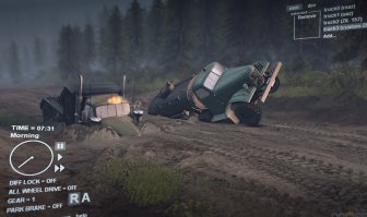 Помнится, в Spin Tires две скачанные из и-нета модели ЗИЛ-157 хронически грешили тем, что проваливались сквозь землю на ровном месте, тогда даж заскринил) Впрочем, описание типа "российские дороги" к картинке тоже подошло бы вполне, чо)