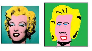 Случай ,когда оригинал тоже отстой.
Спасибо что Ворхол не Малевич ,тот бы вообще потрет закрасил )